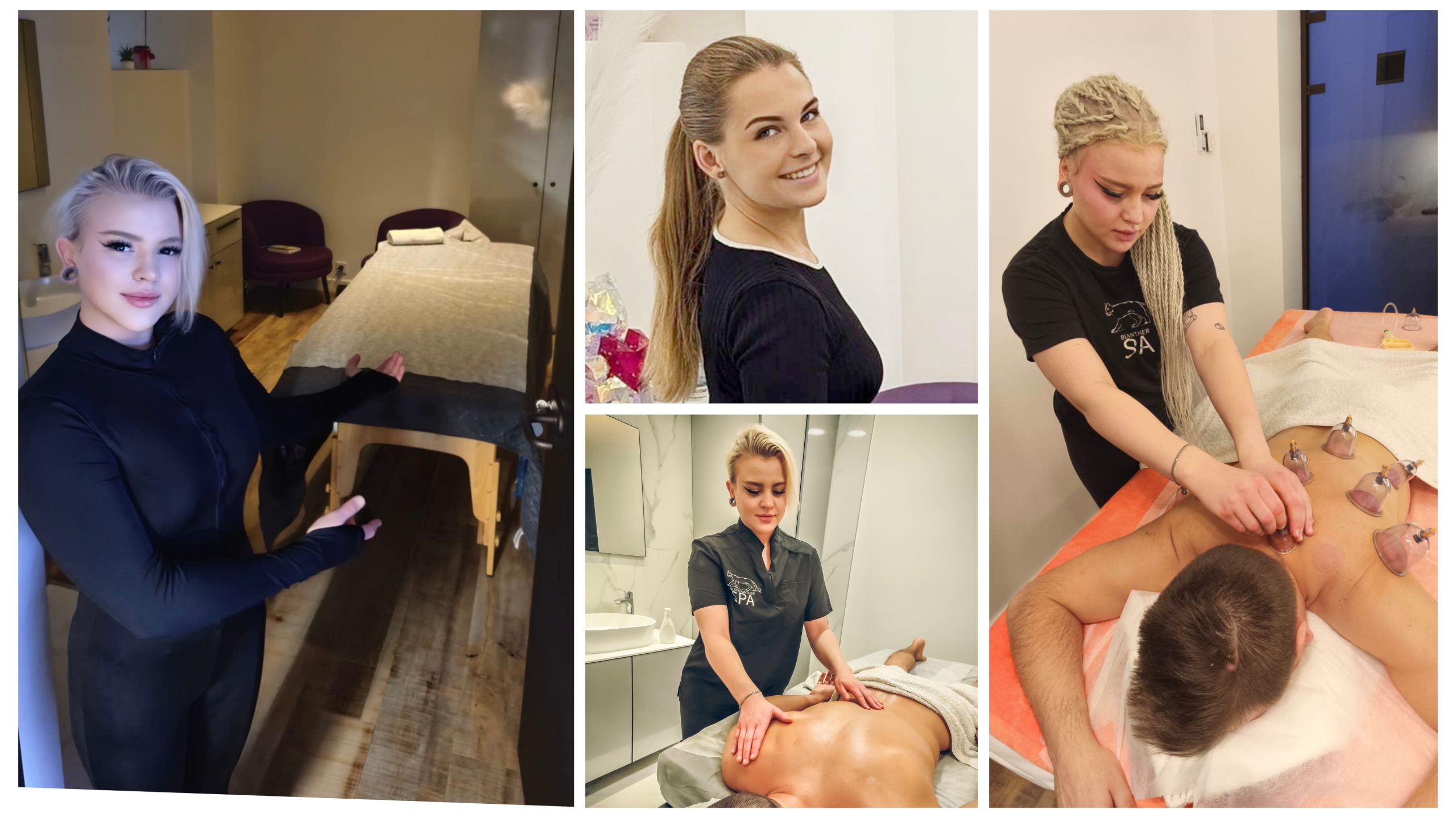 Female Massage Therapists Black Panther Spa Massage Premium Masažas Vilnius